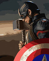 Дитяча Картина по цифрам Капітан з молотом Тора (ATG00050) 40 х 50 см