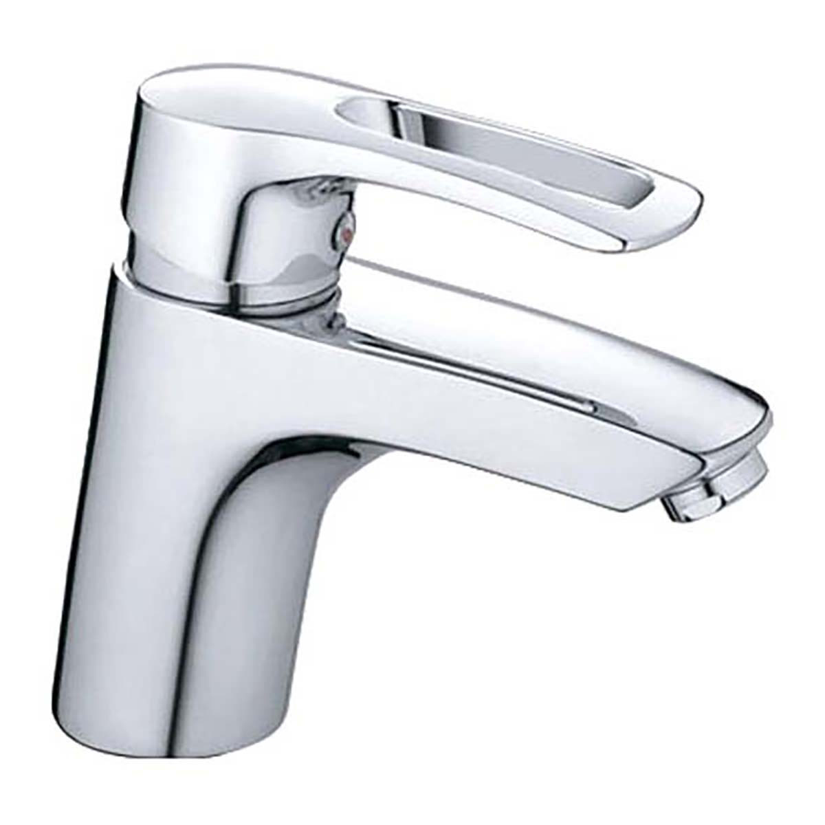 Змішувач для умивальника HAIBA HAMAN 001 (HB0151) хром, 90°C, гнучке підключення (HB0151)