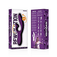 Подвійний вібратор фіолетовий Rewolution Rewofun Flexible Rabbit Vibrator | Puls69, фото 2