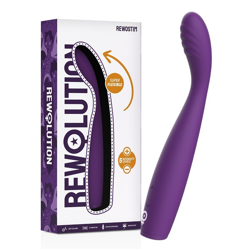Вібратор для стимуляції точки G фіолетовий Rewolution Rewostim Flexible Vibrator | Puls69, фото 1