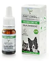 Масло КБД CBD oil для тварин 6% Sativol Full Spectrum Польща