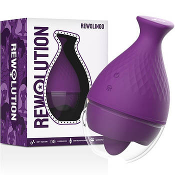 Вібростимулятор для клітора фіолетовий Rewolution Rewolingo Tongue | Puls69