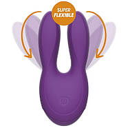 Вібратор подвійної стимуляції фіолетовий Rewolution Rewobit Flexible Stimulator | Puls69, фото 3