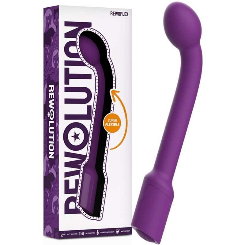 Вібростимулятор точки G фіолетовий Rewolution Rewoflex Flexible Vibrator | Puls69, фото 1