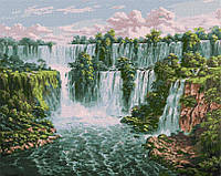 Раскраска для взрослых Идейка Живописный водопад ©Сергей Лобач (KHO2878) 40 х 50 см (Без коробки)