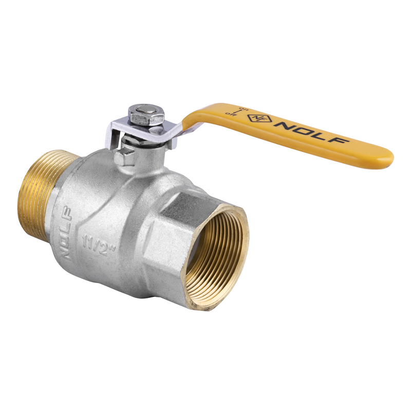 Кран кульовий NOLF NF.622 1-1/2" для газу, латунь, сталевий, різьбове з'єднання (NF2940)