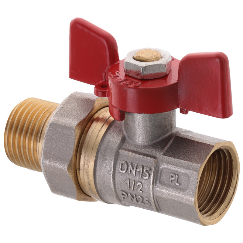Кран з американкою 1/2" FERRO PL Art. 400 (латунний шар) для води (FE0554)