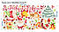 Декор Новий рік Зимове свято (олені ялинка ельф санта пряник кульки) Матова Набір М 1100х500мм, фото 3