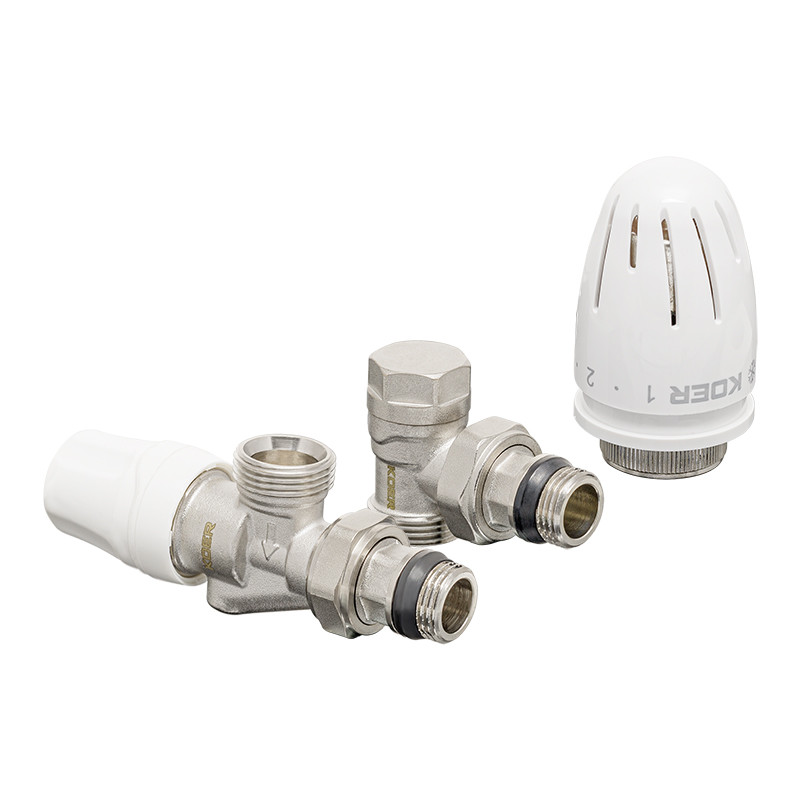 Комплект підключення радіатора KOER SET-16 з термоголовкою 1/2"x3/4" для опалення (KR3179)