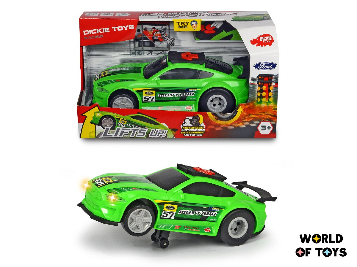 Машинка Dickie Toys Форд Мустанг з функцією їзди на задніх колесах, зі звук. та світл. еф., 25.5см (3764009)