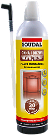 Піна поліуретанова для вікон і дверей швидкозатвердна двокомпонентна Soudafoam 400 мл