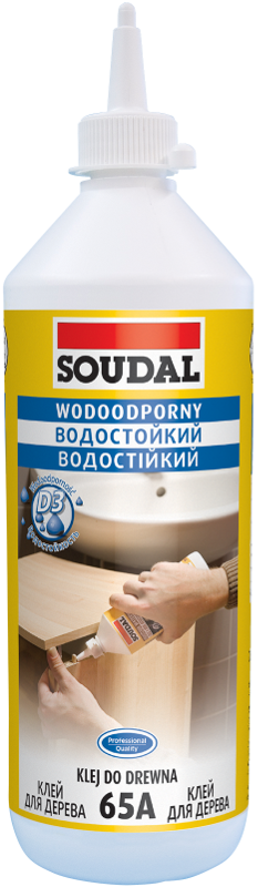 Клей для дерева вологостійкий білий Soudal