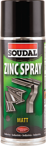 Антикорозійний цинковий засіб аерозоль сріблястий металік Zinc Spray 400 мл, фото 1