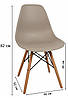 Крісло для кухні на ніжках Bonro В-173 FULL KD коричневе, фото 2