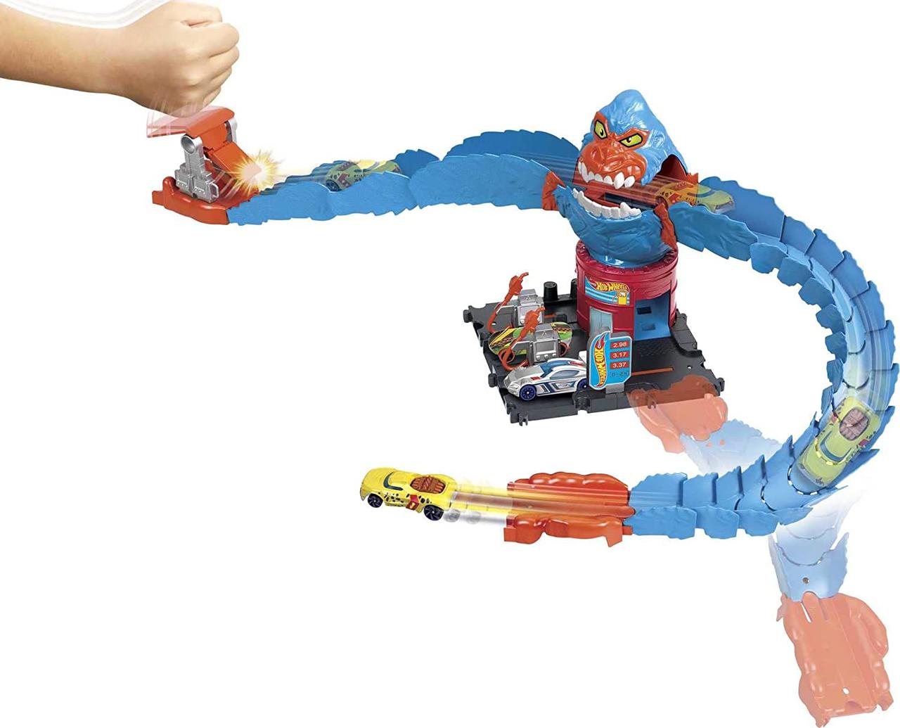 Трек Хот Вілс Сіті Атака Горили На Заправку Hot Wheels City Gorilla ...