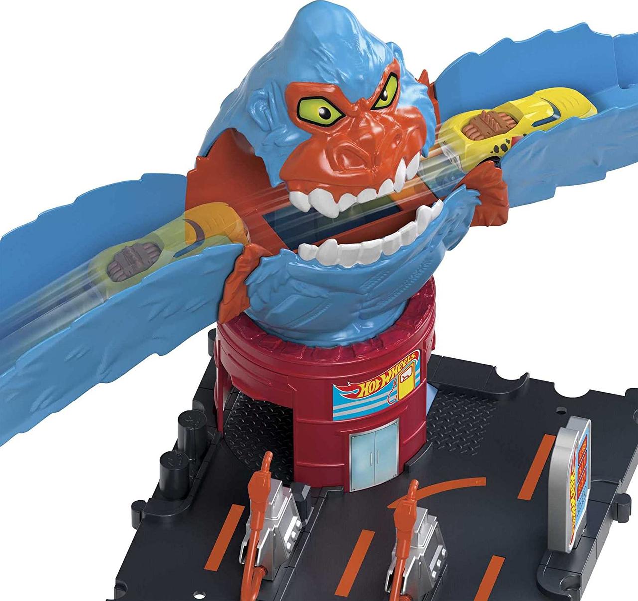 Трек Хот Вілс Сіті Атака Горили На Заправку Hot Wheels City Gorilla ...