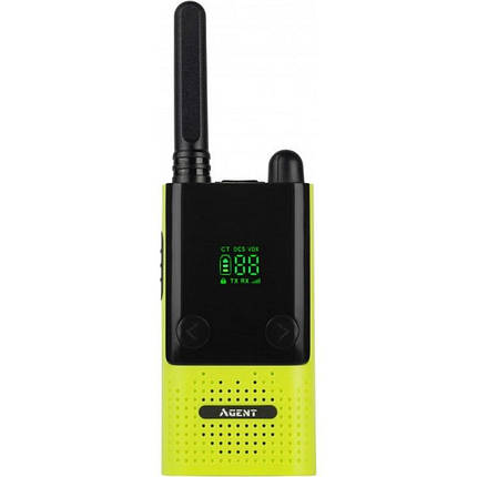 Рація Agent AR-T9 Lime (0.5W, PMR446, 446 MHz, до 10 км, 16 каналів, АКБ), фото 1