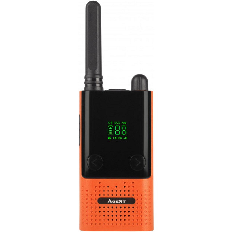 Рація Agent AR-T9 Orange (0.5W, PMR446, 446 MHz, до 10 км, 16 каналів, АКБ)