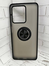 Чохол бампер накладка для ZTE Blade V30 протиударний з кільцем магніт чорний