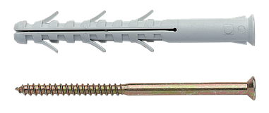 Дюбель фасадний 8х60/5 нейлоновий з гвинтом із потайною головкою APS-C