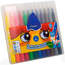 Фломастери 12кол. Брашеві Marco 1633-12РB