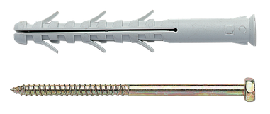 APS-H Анкер 8х60/5 нейлоновий з гвинтом і шестигранною головкою