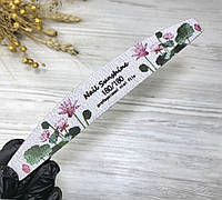 Пилка для ногтей лодочка цветы 180/180 грит
