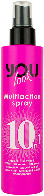 Мультиспрей миттєвої дії You Look Professional Multiaction Spray 10 in 1 рожева упаковка 200 мл - фото 1 - id-p1710127173