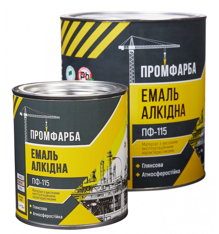 Емаль ПФ-115 чорна 2,8 кг., фото 1