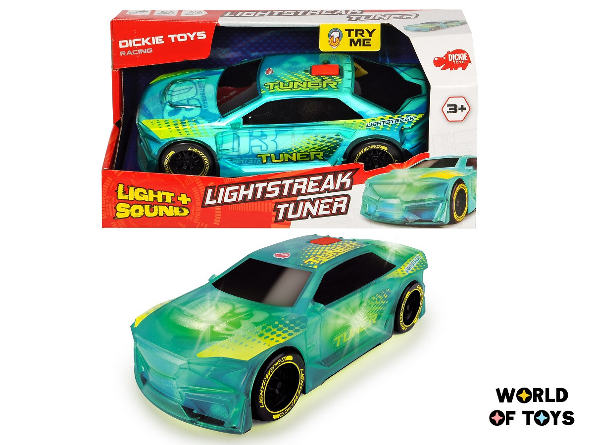 Машинка Dickie Toys Спалахи світла Тюнер зі зміною кольору, зі світловими та звуковими ефектами 20 см (3763003)