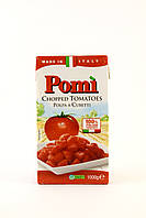 Помидоры нарезанные кубиками Pomi Chopped Tomatoes 1 л Италия дата затерта (була лютий 2023р)