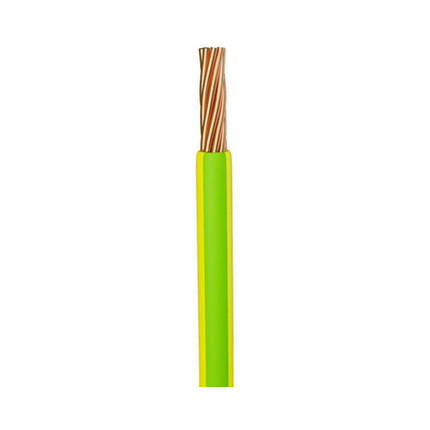 Провід NKT (LGY) H07V-K ПВ-3 1х4 жовто-зелений (NKT) yellow-green, фото 1
