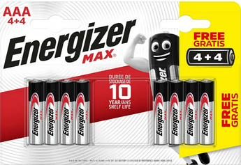 Батарейки лужні ААА Energizer Max AAA LR03 бл8 7638900438215