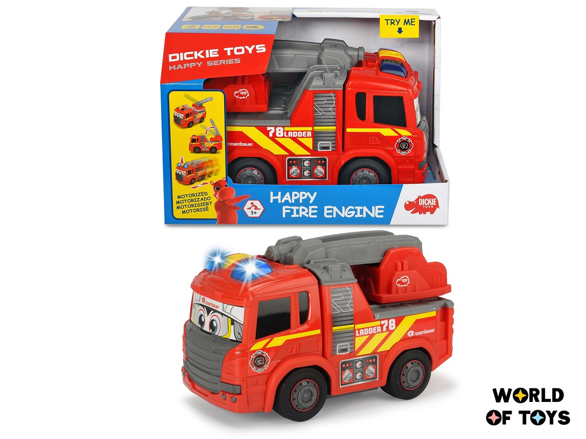 Пожежна машина Dickie Toys Хеппі Сканія зі світловими та звуковими ефектами 25 см (3814016)