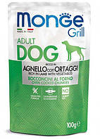Monge (Монж) Dog Grill Lamb & Vegetables влажный беззерновой корм для собак с ягненком и овощами 100 г