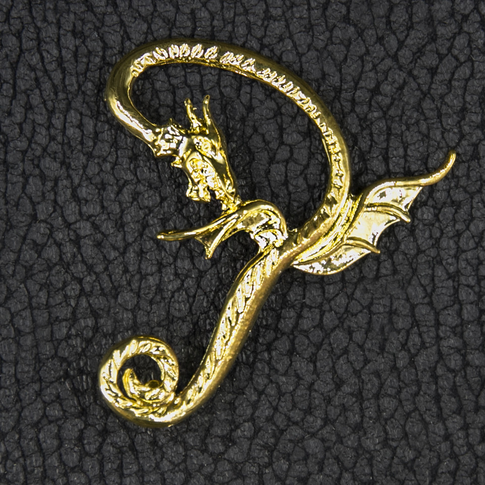 Каффа золотиста металева біжутерія пиляльний дракон застібка гвоздик розмір сережки 55х45 мм - фото 1 - id-p1710138129
