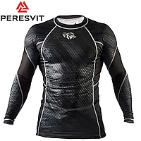 Рашгард лонгслив мужской Peresvit Immortal Silver Force Rashguard Long Sleeve Black Rain