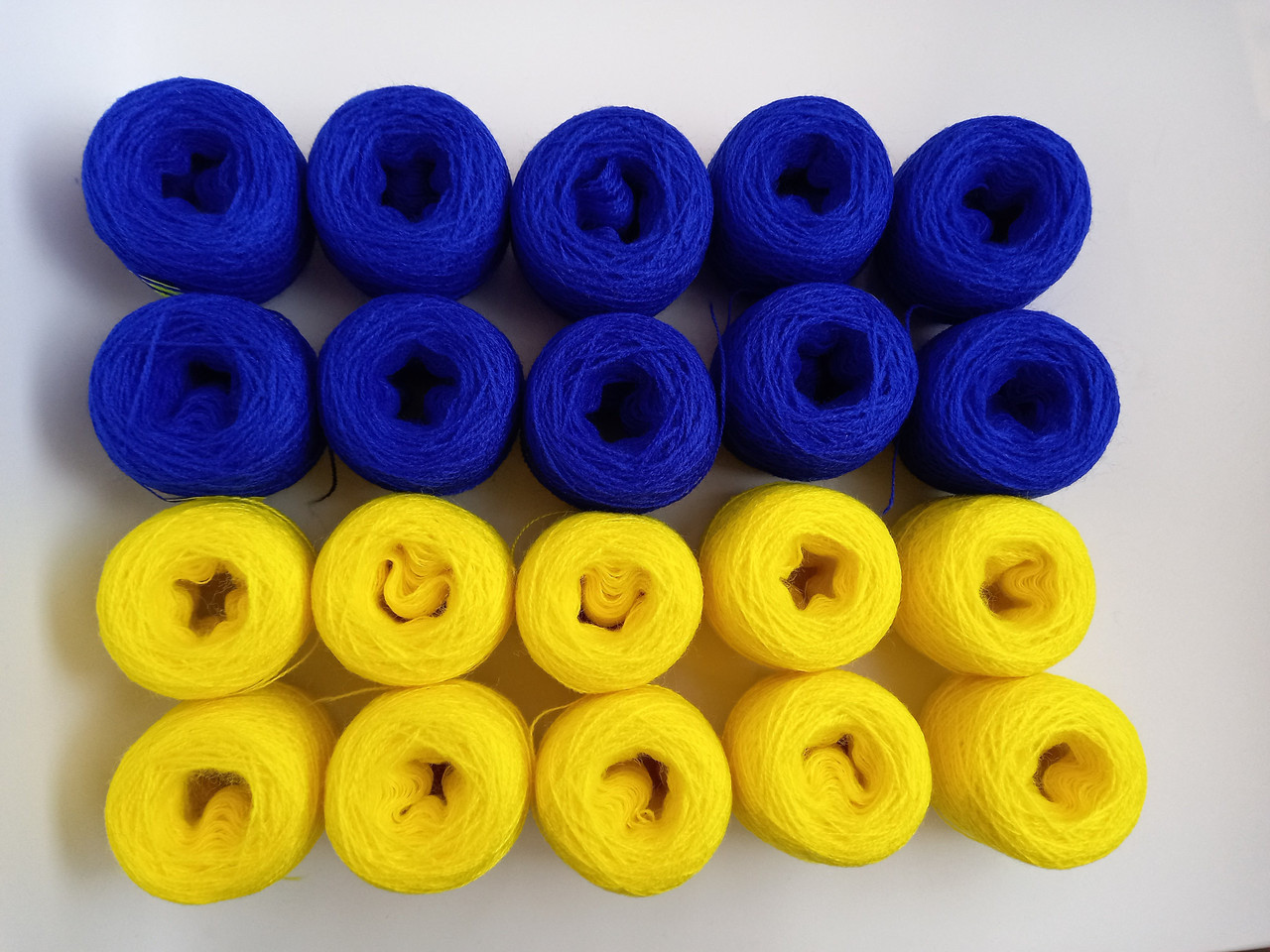 Набір ниток для вишивання, синьо-жовтий набір ниток