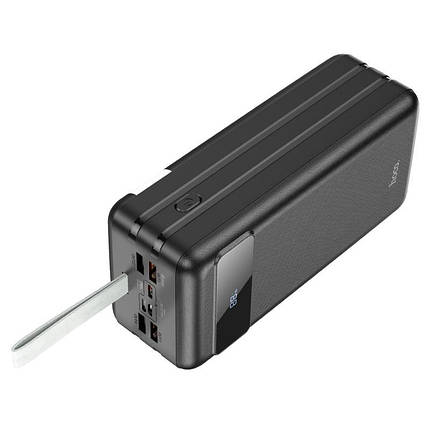 УМБ портативне зарядне Power Bank HOCO Electric J86B 60000 mAh 4USB, Lightning, Type-C, QC, 5A, чорне, фото 2