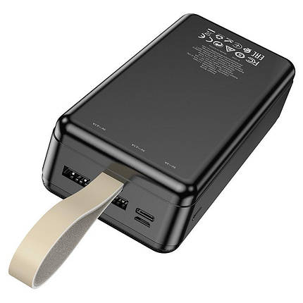 УМБ портативне зарядне Power Bank HOCO J91B 30000mAh 2USB, Type-C, 2.1A, чорне, фото 3