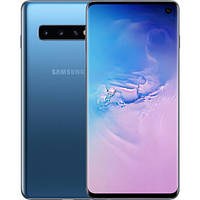 Смартфон с тремя камерами и нфс модулем на 1 сим Samsung Galaxy S10 8/128gb SM-G973U Blue НА ПОДАРОК