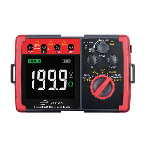 Вимірювач опору заземлення (0-2000 Ω) BENETECH GT5105A, фото 1