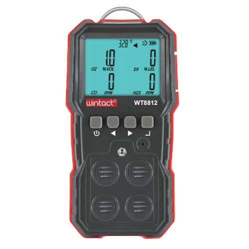 Вимірювач концентрації газів 4-в-1 (кисень (O2), монооксид вуглецю (CO), сірководень (H2S), горючий газ, фото 1