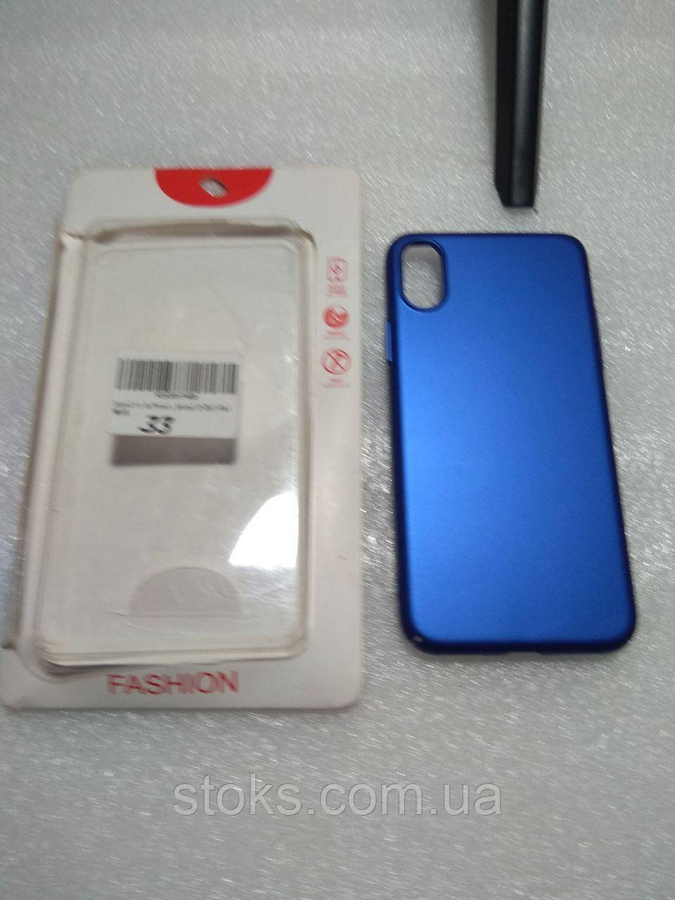 Чохол iphone X пластмасовий синій (ушкоджена упаковка), фото 1