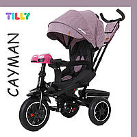 Велосипед трехколесный с родительской ручкой TILLY CAYMAN T-381/7 Фиолетовый лен