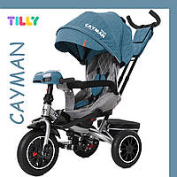 Велосипед трехколесный с родительской ручкой TILLY CAYMAN T-381/7 Бирюзовый лен 3
