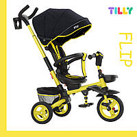 Велосипед триколісний з батьківською ручкою (складний) TILLY FLIP T-390/1 Жовтий