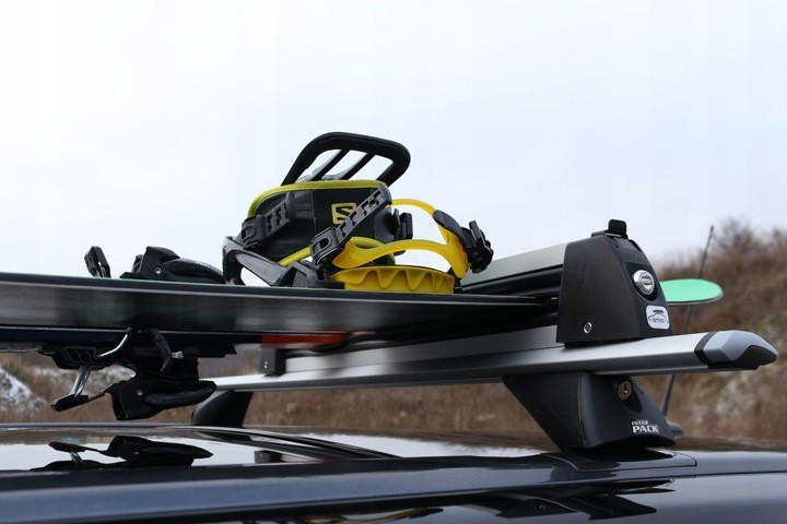 Багажник для перевозки лыж и сноубордов Amos Ski Lock 5 алюминиевый серый - фото 3 - id-p556621214