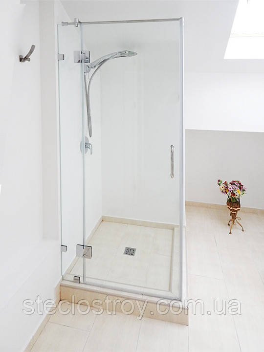Душова кабіна зі скла під замовлення в Києві (загартоване прозоре скло), фото 1