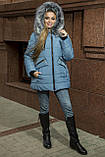 Жіноча молодіжна зимова куртка Крістіна денім, розміри 44,46, фото 4